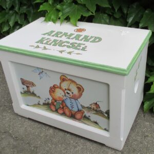 Testvéreknek névreszóló játéktároló láda - Mackószeretet